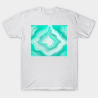 AGATE BLUE GREEN AND WHITE T-Shirt